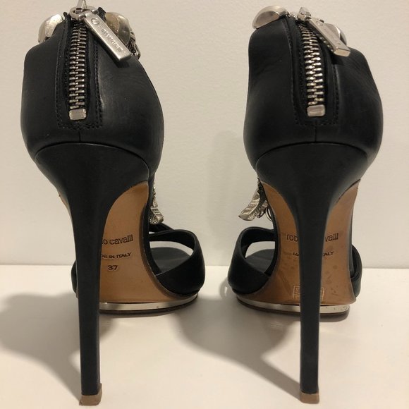 Roberto Cavalli Dragon Head Chain Sandals - Picture 4 of 6